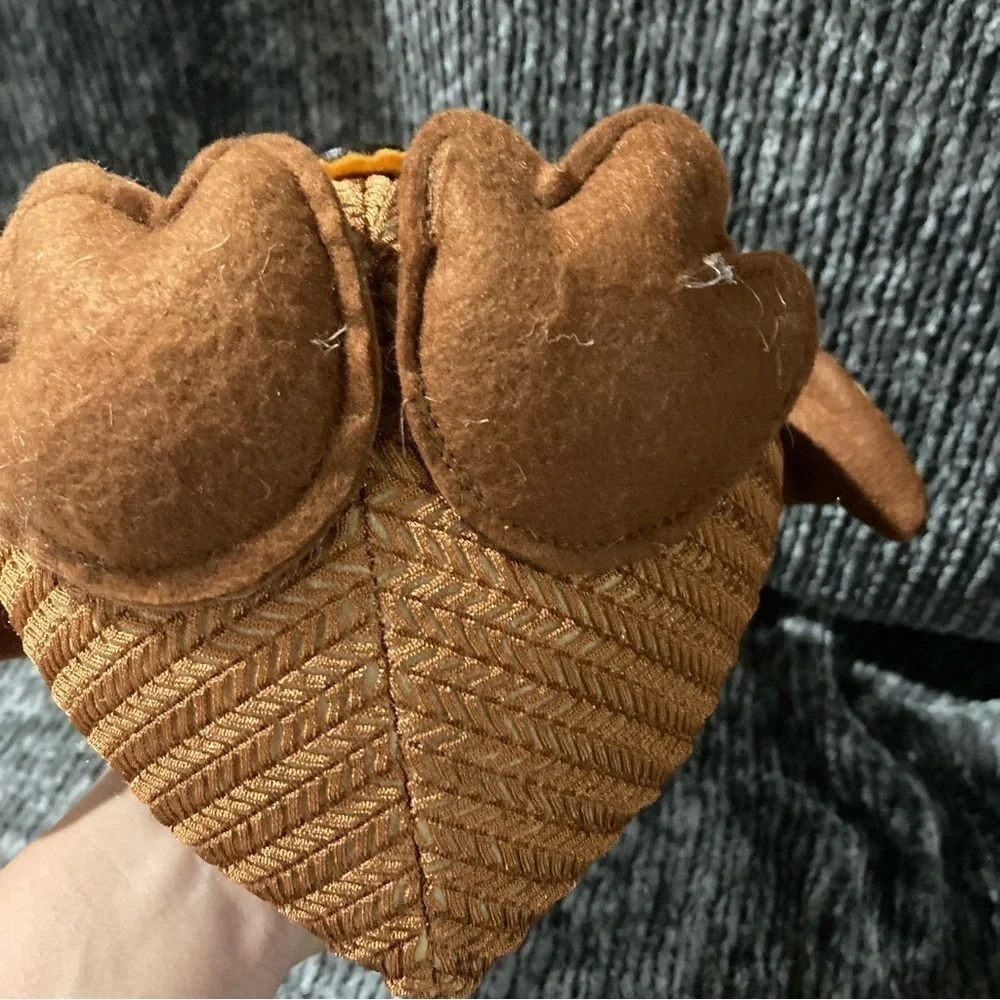 Fall Decor Scarecrow Owl Stuffed Slightly Weighted